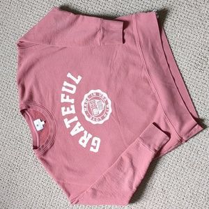 Sundry Anthropologie Brick Grateful Crew neck Sweatshirt